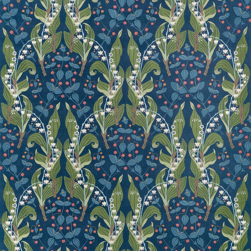 F914621 Thibaut Navy Fabric