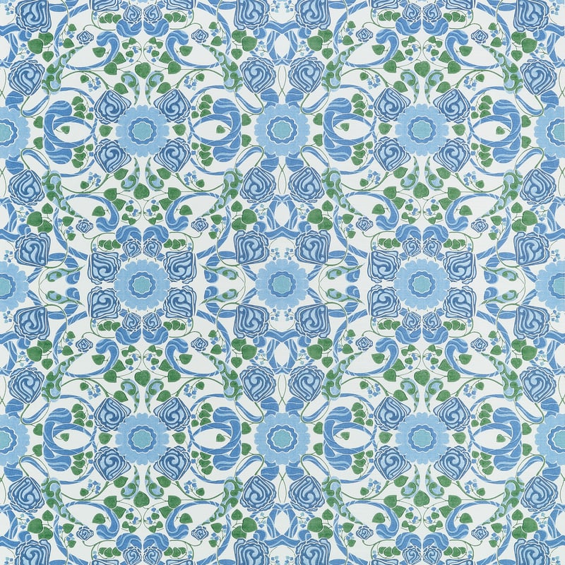 F914644 Thibaut Blue and Green Fabric