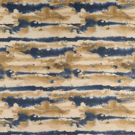 F924419 Thibaut Indigo and Gold Fabric