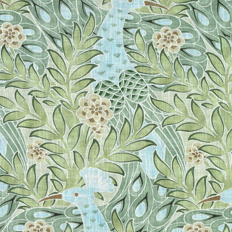 F92922 Thibaut Aqua and Green Fabric