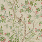 F942009 Thibaut Coral and Green Fabric