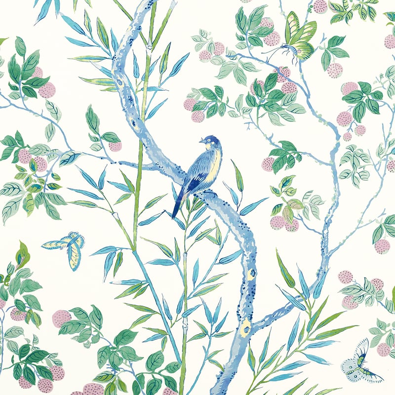 F942014 Thibaut Blue and Green Fabric
