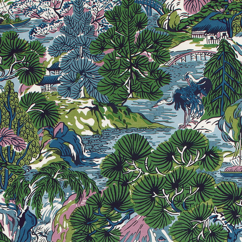 F942024 Thibaut Lavender and Blue Fabric