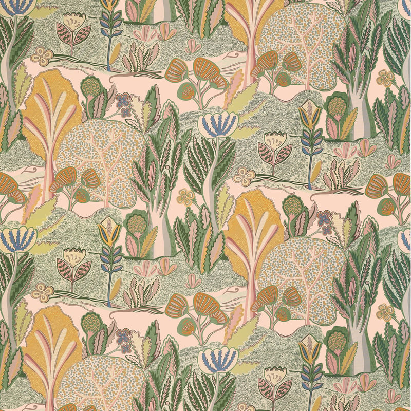 F945010 Thibaut Apricot and Ginger Fabric