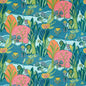 F945012 Thibaut Tangerine and Turquoise Fabric