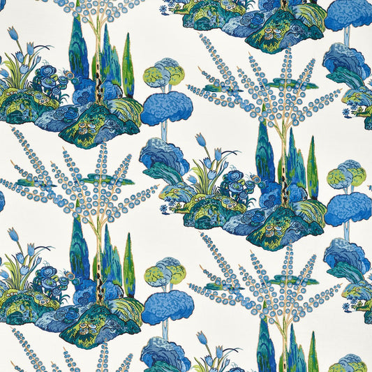 F945028 Thibaut Blue and Green Fabric