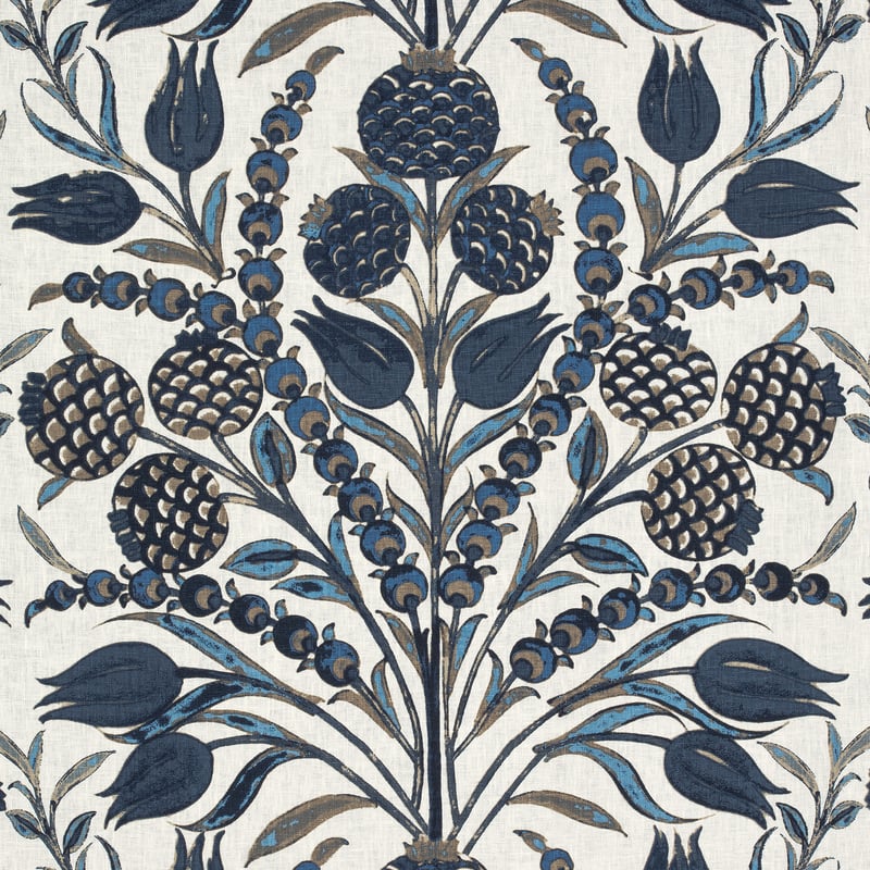 F972603 Thibaut Navy Fabric