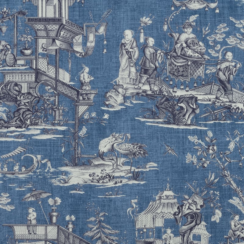 F975465 Thibaut Navy Fabric