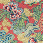 F975490 Thibaut Coral and Green Fabric