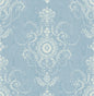FC60302 Seabrook Designs French Country Wallpaper Colette Cameo Bleu Bisque