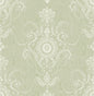 FC60304 Seabrook Designs French Country Wallpaper Colette Cameo Washed Green