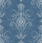 FC60312 Seabrook Designs French Country Wallpaper Colette Cameo French Blue