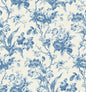 FC61202 Seabrook Designs French Country Wallpaper En Rose Blue Bell