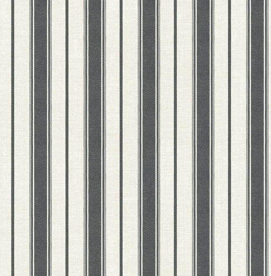 FC61500 Seabrook Designs French Country Wallpaper Eliott Linen Stripe Poppy Seed