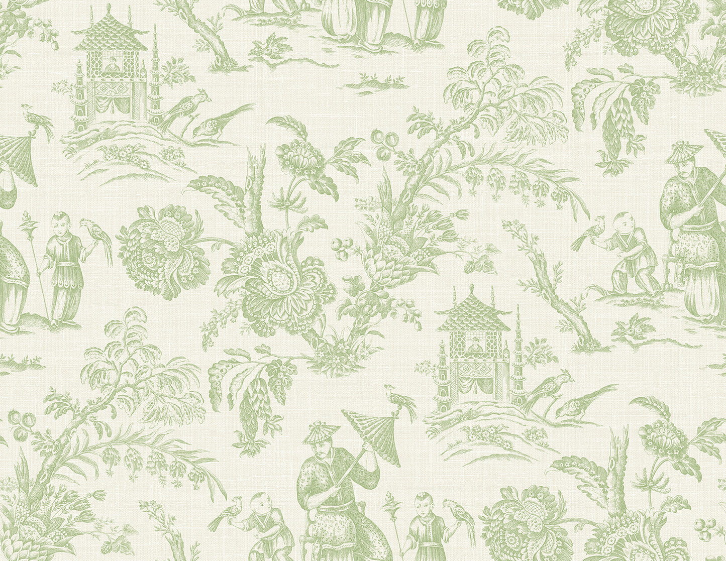 FC61804 Seabrook Designs French Country Wallpaper Colette Chinoiserie Herb