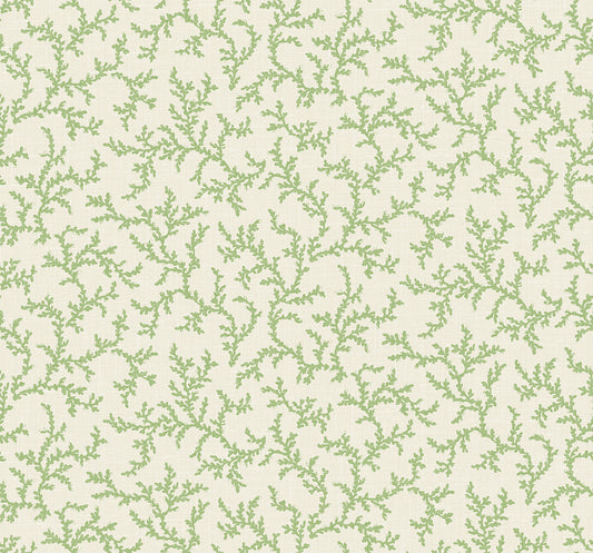 FC62104 Seabrook Designs French Country Wallpaper Corail Herb