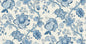 FC62602F Seabrook Designs French Country Fabric Bernadette Linen Fabric French Blue