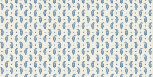 FC62712F Seabrook Designs French Country Fabric Maia Linen Fabric French Blue