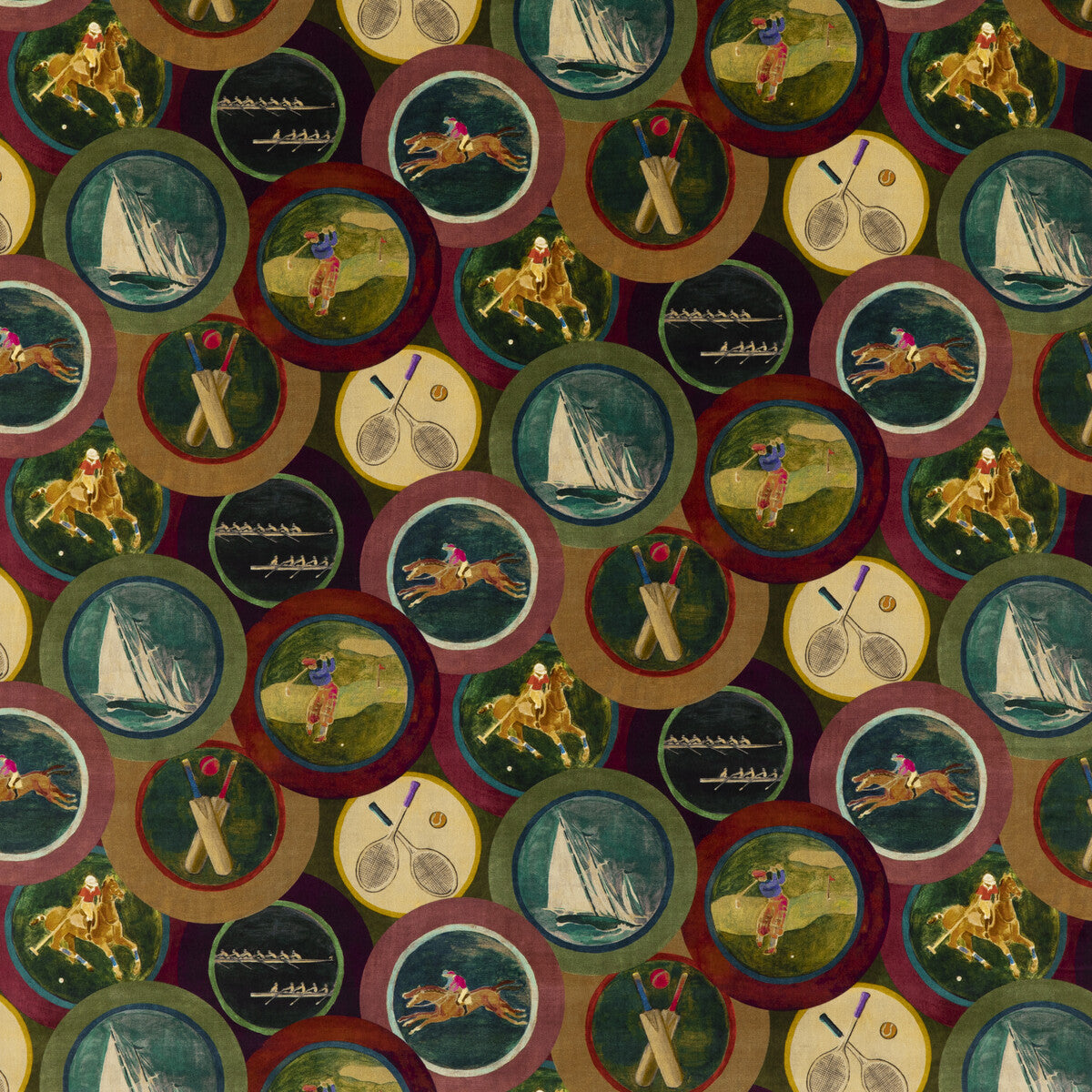 FD2001-H113 SPORTING LIFE VELVET PLUM MULBERRY UPHOLSTERY