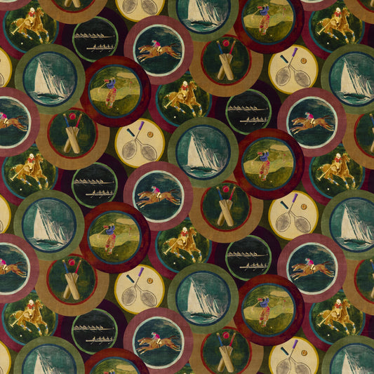 FD2001-H113 SPORTING LIFE VELVET PLUM MULBERRY UPHOLSTERY