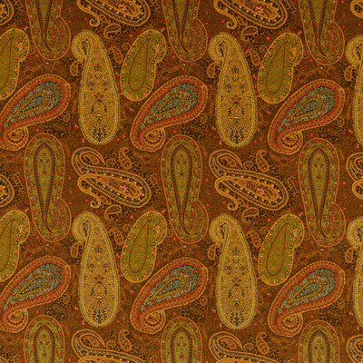 FD2002-T30 PEREGRINE PAISLEY VELVET SPICE MULBERRY UPHOLSTERY