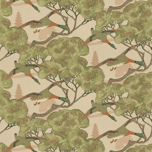 FD205-H150 FLYING DUCKS PLASTER MULBERRY Fabrics Drapery Upholstery