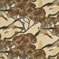 FD205-K47 FLYING DUCKS STONE/BROWN MULBERRY Fabrics Drapery Upholstery