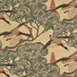 FD205-L18 FLYING DUCKS CAMEL/GREY MULBERRY Fabrics Drapery Upholstery