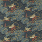 FD205-V110 FLYING DUCKS RED/BLUE MULBERRY Fabrics Drapery Upholstery