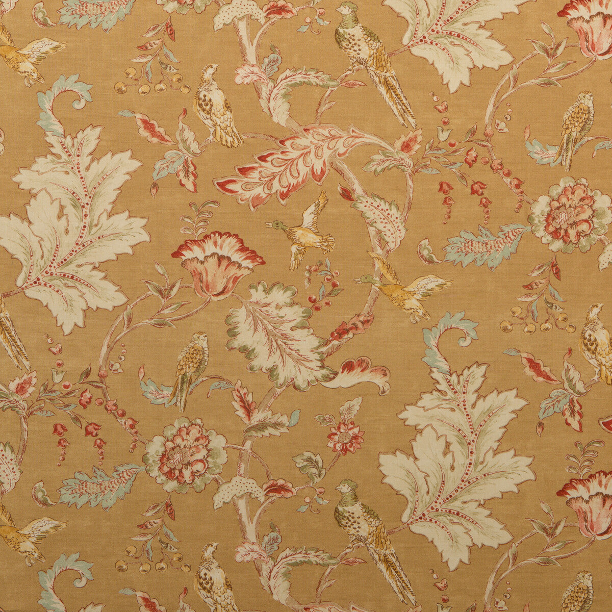 FD241-N102 EARLY BIRDS SAND MULBERRY Fabrics Drapery Upholstery