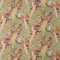 FD269-K102 GAME BIRDS LINEN STONE/MULTI MULBERRY Fabrics Drapery Upholstery