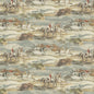FD294-H57 MORNING GALLOP LINEN BLUE/SAND MULBERRY Fabrics Drapery Upholstery