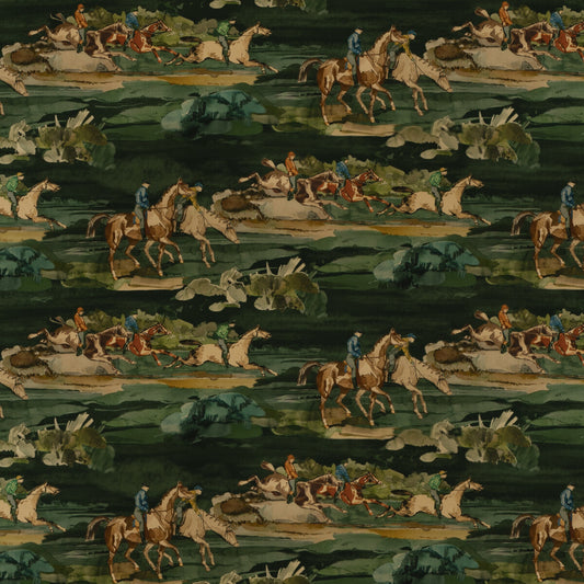 FD295-R11 MORNING GALLOP VELVET TEAL MULBERRY Fabrics Drapery Upholstery
