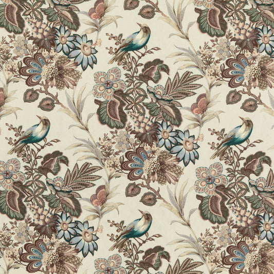 FD303-S108 ARTIST GARDEN SAGE MULBERRY Fabrics Drapery Upholstery