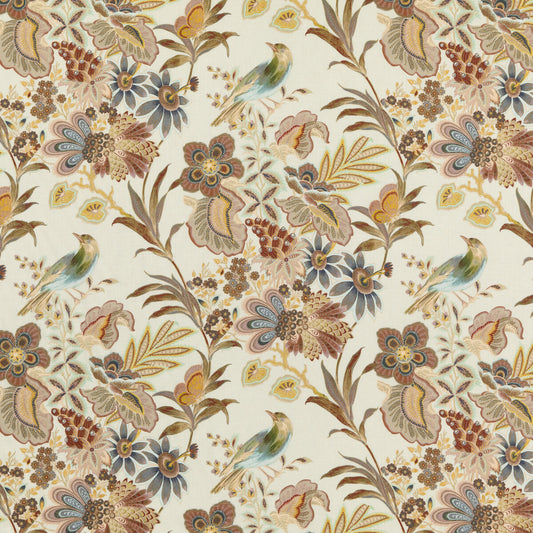 FD303-T30 ARTIST GARDEN SPICE MULBERRY Fabrics Drapery Upholstery