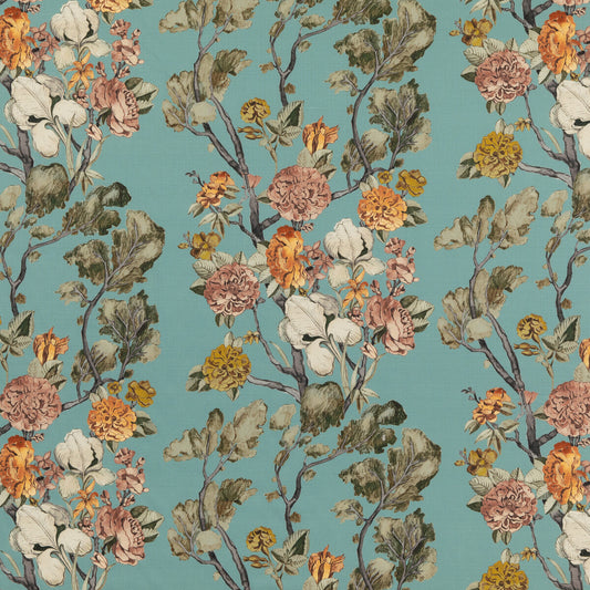 FD304-R122 WILD SIDE TEAL MULBERRY Fabrics Drapery Upholstery