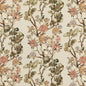 FD304-W27 WILD SIDE CORAL/GREEN MULBERRY Fabrics Drapery Upholstery