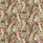 FD305-A101 GAME BIRDS LINEN CHARCOAL MULBERRY Fabrics Drapery Upholstery
