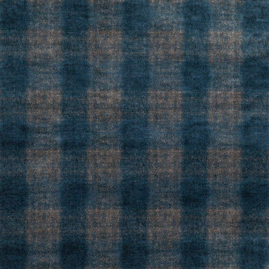 FD314-H10 HIGHLAND CHECK INDIGO MULBERRY Fabrics Drapery Upholstery