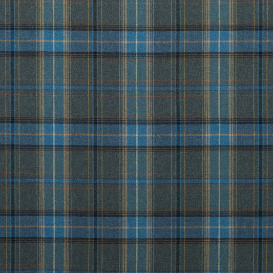 FD344-H101 SHETLAND PLAID BLUE MULBERRY Fabrics Drapery Upholstery