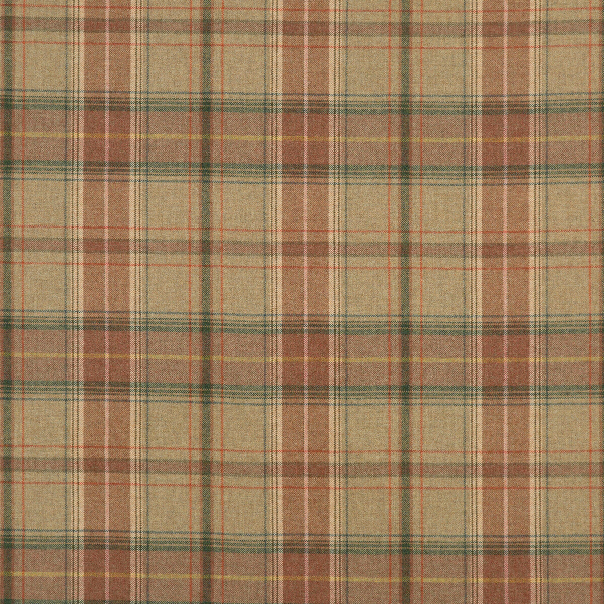FD344-W122 SHETLAND PLAID QUARTZ MULBERRY Fabrics Drapery Upholstery