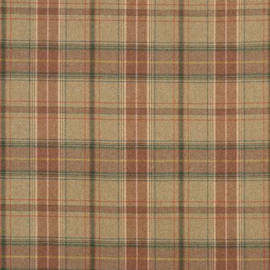 FD344-W122 SHETLAND PLAID QUARTZ MULBERRY Fabrics Drapery Upholstery