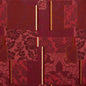FD536-V127 PATCHWORK RED/BRI MULBERRY DRAPERY