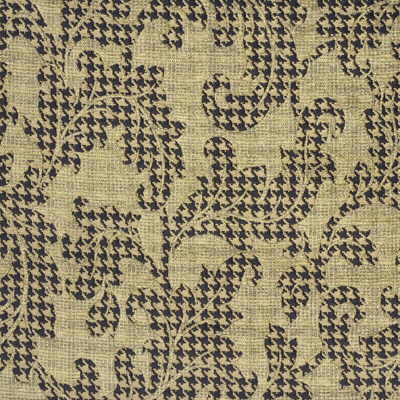 FD602-K131 ACANTHUS LEAVES BEIGE/CHOCOLATE/TAN MULBERRY Fabrics Drapery Upholstery