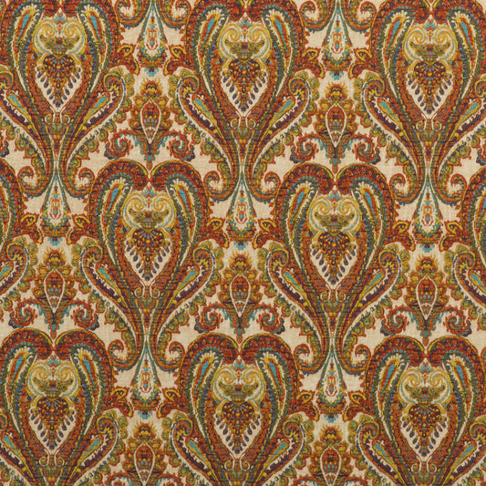 FD728-Y101 BOHEMIAN PAISLEY MULTI MULBERRY UPHOLSTERY