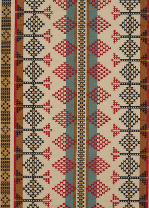 FD737-G103 SADDLE BLANKET INDIGO/RED MULBERRY Fabrics Drapery Upholstery