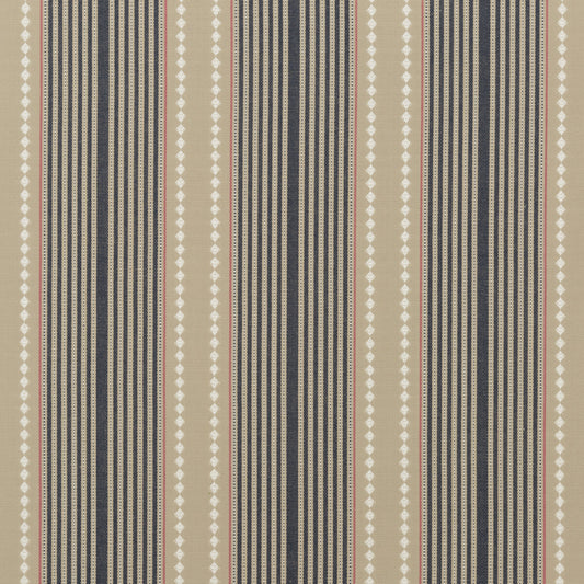 FD753-H49 BRIGHTON STRIPE INDIGO/LINEN MULBERRY UPHOLSTERY