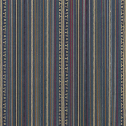 FD756-R11 PAGEANT STRIPE TEAL MULBERRY UPHOLSTERY