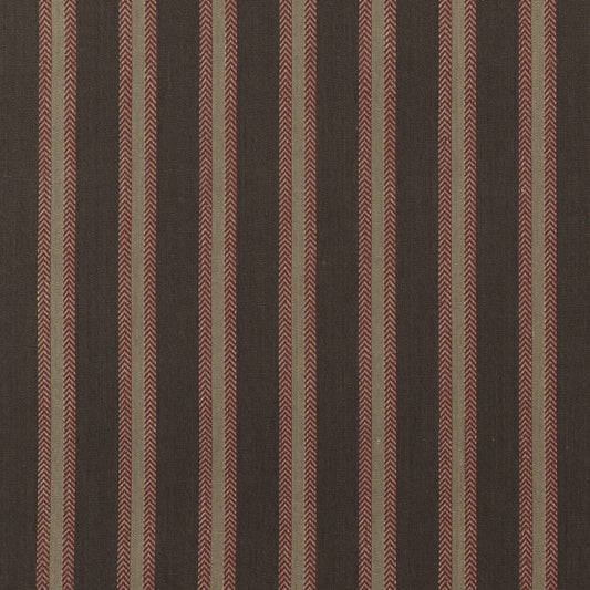 FD760-A132 CHESTER STRIPE WOODSMOKE/RUSSET MULBERRY UPHOLSTERY