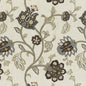 FD763-A15 FLORAL FANTASY WOODSMOKE MULBERRY DRAPERY